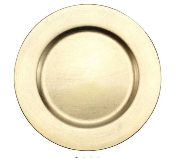 Gold charger plate