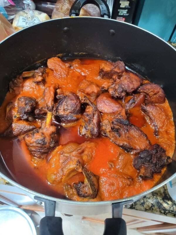 Stewed chicken