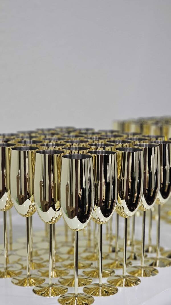 Champagne flute cups (Gold stainless steel)