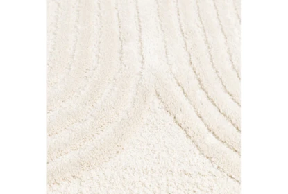 Cream white plush rug 5X7ft