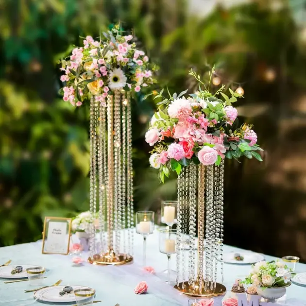 Crystal flower stand centrepieces