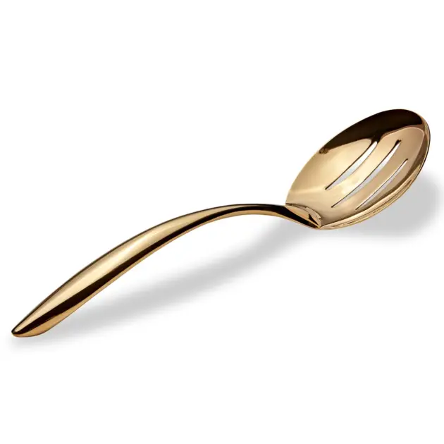 Gold stainless steel serving spoon
