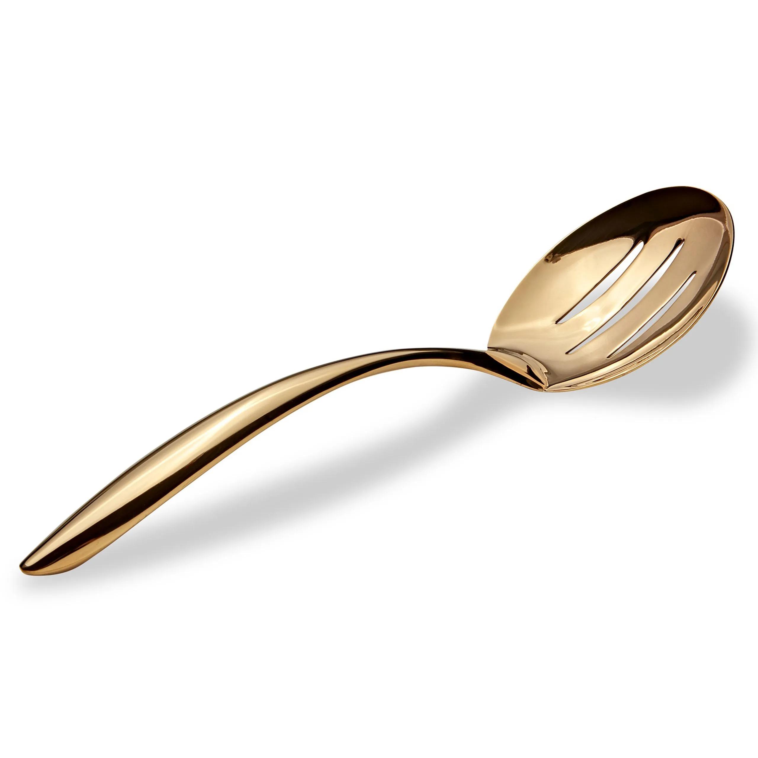 Gold stainless steel serving spoon