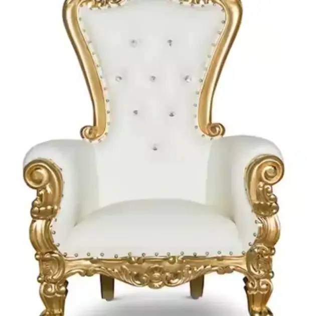 Kids Throne chair, gold