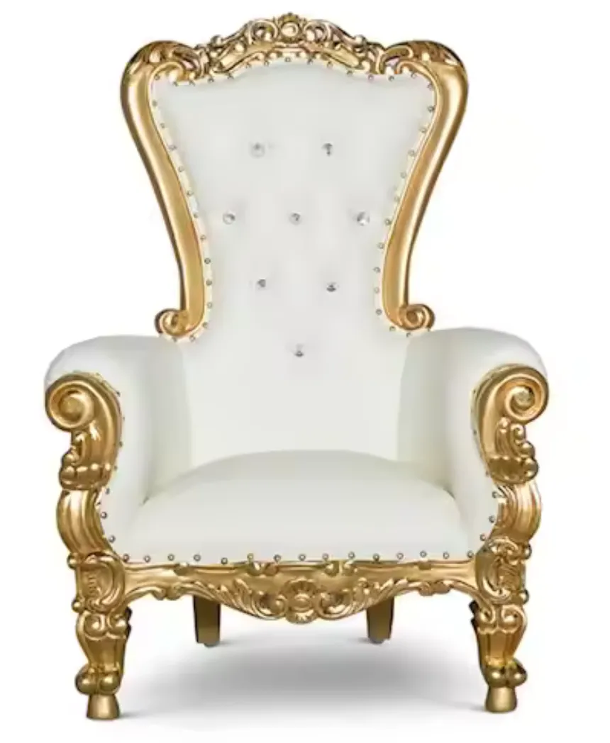 Kids Throne chair, gold