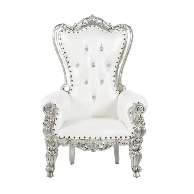 Kids Throne chair, silver