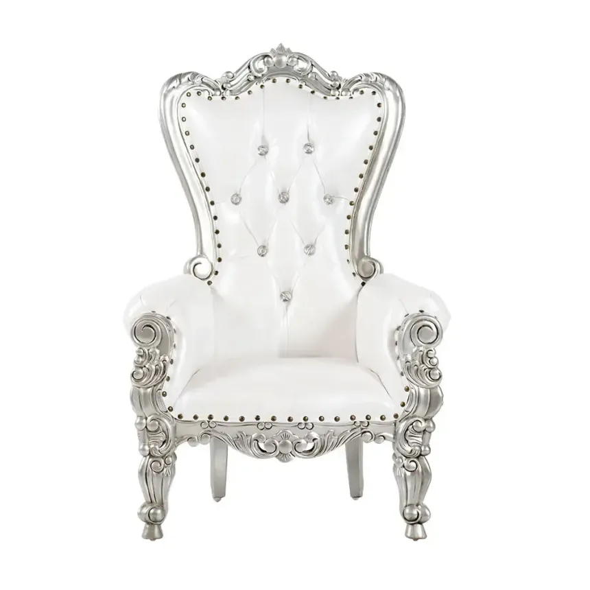 Kids Throne chair, silver