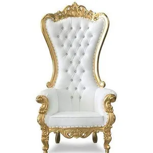 Throne chair, Gold and white