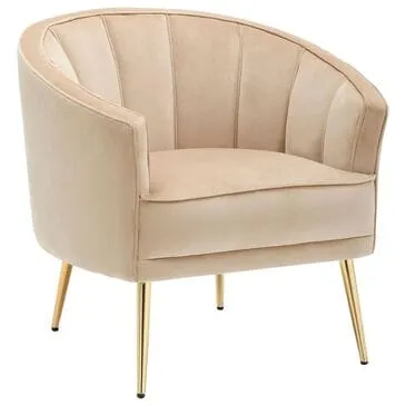 Velvet Accent chair, white